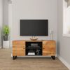 Mueble De Tv Madera Maciza De Acacia 105x33x46 Cm