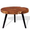 Mesa De Centro De Tronco Madera Maciza De Acacia (55-60)x40 Cm