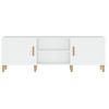 Mueble Para Tv Madera Contrachapada Blanco 150x30x50 Cm