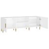 Mueble Para Tv Madera Contrachapada Blanco 150x30x50 Cm