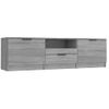 Mueble De Tv Madera Contrachapada Gris Sonoma 140x35x40 Cm