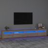 Mueble De Tv Con Luces Led Roble Sonoma 270x35x40 Cm