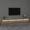 Mueble De Tv Con Luces Led Roble Sonoma 270x35x40 Cm