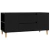 Mueble Para Tv Madera Contrachapada Negro 102x44,5x50 Cm