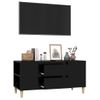 Mueble Para Tv Madera Contrachapada Negro 102x44,5x50 Cm