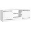 Mueble De Tv Con Puerta Blanco 102x30x36 Cm