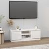 Mueble De Tv Con Puerta Blanco 102x30x36 Cm