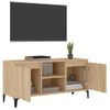 Mueble De Tv Con Patas Metal Color Roble Sonoma 103,5x35x50 Cm