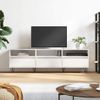 Mueble De Tv Madera Contrachapada Blanco 150x30x44,5 Cm