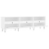 Mueble De Tv Madera Contrachapada Blanco 150x30x44,5 Cm