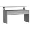 Mesa De Centro Madera Contrachapada Gris Sonoma 102x50,5x52,5cm