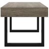 Mesa De Centro Mdf Y Hierro Gris Y Negro 90x45x40 Cm