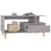 Mesa De Centro Madera Contrachapada Gris Sonoma 90x49x45 Cm