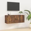 Mueble Para Tv De Pared Roble Ahumado 100x34,5x40 Cm