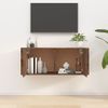 Mueble Para Tv De Pared Roble Ahumado 100x34,5x40 Cm