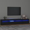 Mueble De Tv Con Luces Led Negro 240x35x40 Cm