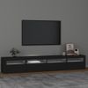 Mueble De Tv Con Luces Led Negro 240x35x40 Cm