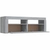 Mueble De Tv Con Luces Led Gris Sonoma 120x35x40 Cm