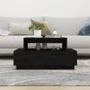 Mesa De Centro Madera Maciza De Pino Negro 80x55x40,5 Cm