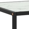 Mesa De Centro Negra Con Vidrio De Mármol Blanco 90x90x50 Cm