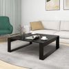 Mesa De Centro Madera Contrachapada Negro 100x100x35 Cm