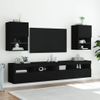 Mueble Para Tv Con Luces Led Negro 40,5x30x60 Cm