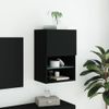 Mueble Para Tv Con Luces Led Negro 40,5x30x60 Cm