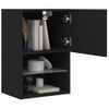 Mueble Para Tv Con Luces Led Negro 40,5x30x60 Cm