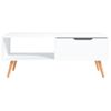 Mesa De Centro De Madera Contrachapada Blanco 100x49,5x43 Cm