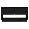 Mueble De Tv De Madera Maciza De Pino Negro 74x34x40 Cm