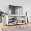 Mueble De Tv Con Ruedas Madera Contrachapada Blanco 90x35x35 Cm