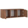 Mueble Para Tv Aglomerado Roble Marrón 88,5x27x5x30,5 Cm