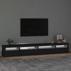 Mueble De Tv Con Luces Led Negro 270x35x40 Cm