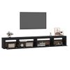 Mueble De Tv Con Luces Led Negro 270x35x40 Cm