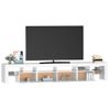 Mueble De Tv Con Luces Led Blanco Brillante 230x36,5x40 Cm