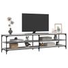 Mueble Tv Metal Y Madera Contrachapada Gris Sonoma 200x30x50 Cm