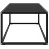 Mesa De Centro Negra Con Vidrio Negro 100x50x35 Cm