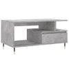 Mesa De Centro Madera Contrachapada Gris Hormigón 90x49x45 Cm