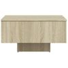 Mesa De Centro Madera Contrachapada Roble Sonoma 60x60x31,5 Cm