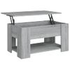 Mesa De Centro Madera Contrachapada Gris Sonoma 79x49x41 Cm