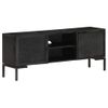 Mueble Para Tv De Madera Maciza De Mango Negro 115x30x46 Cm