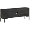 Mueble Para Tv De Madera Maciza De Mango Negro 115x30x46 Cm