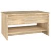 Mesa De Centro Madera Contrachapada Roble Sonoma 80x50x40 Cm