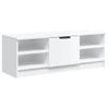 Mueble De Tv Madera Contrachapada Blanco Brillo 102x35,5x36,5cm