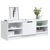 Mueble De Tv Madera Contrachapada Blanco Brillo 102x35,5x36,5cm