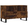 Mueble Para Tv Madera Contrachapada Roble Ahumado 80x36x50 Cm