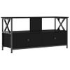 Mueble De Tv Hierro Y Madera Contrachapada Negro 90x33x45 Cm