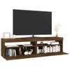 Mueble De Tv Con Luces Led 2 Unidades Roble Ahumado 75x35x40 Cm