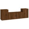 Set De Muebles Para Tv 3 Piezas Madera Contrachapada Roble Marrón