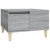 Mesa De Centro Madera Contrachapada Gris Sonoma 55x55x36,5 Cm